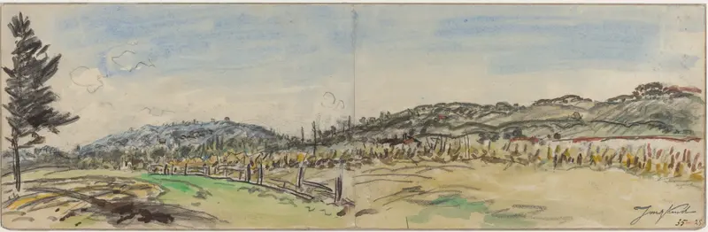 Countryside near Brezins, oil on canvas by Johan Barthold Jongkind