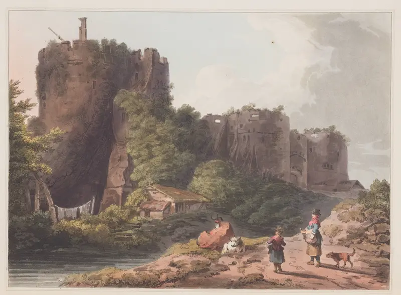 Chepstow Castle in Monmouthshire, oil on canvas by Philip James de Loutherbourg