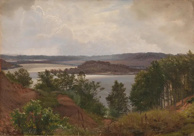 Landscape of The Lakes at Laven near Silkeborg, oil on canvas by Vilhelm Kyhn