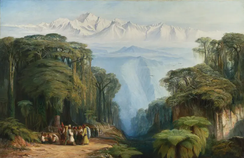 Kangchenjunga from Darjeeling, oil painting by Edward Lear