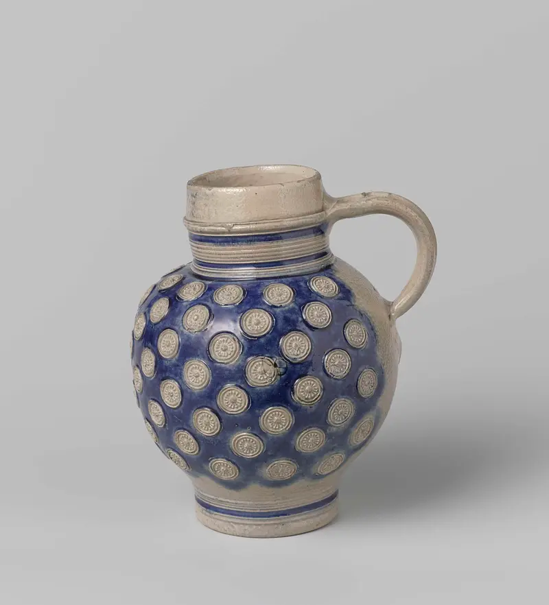 Ceramic jug with intricate medallions, Unknown Artist