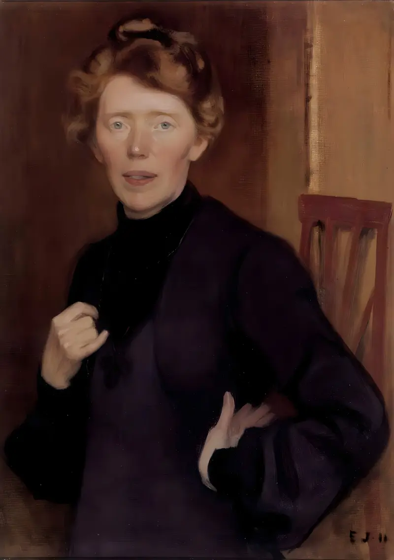 Portrait of Tekla Hultin by Eero Järnefelt captures a moment of serene beauty.