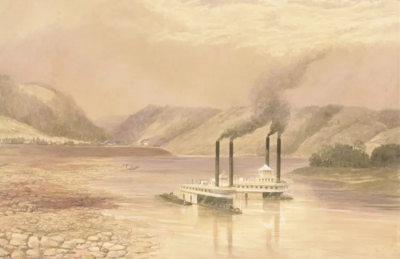 The Ohio River near Wheeling, West Virginia, oil on canvas by Lefevre James Cranstone
