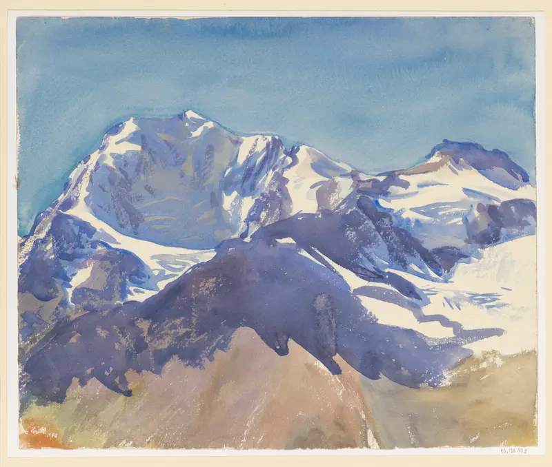 Winter landscape in oil on canvas by John Singer Sargent