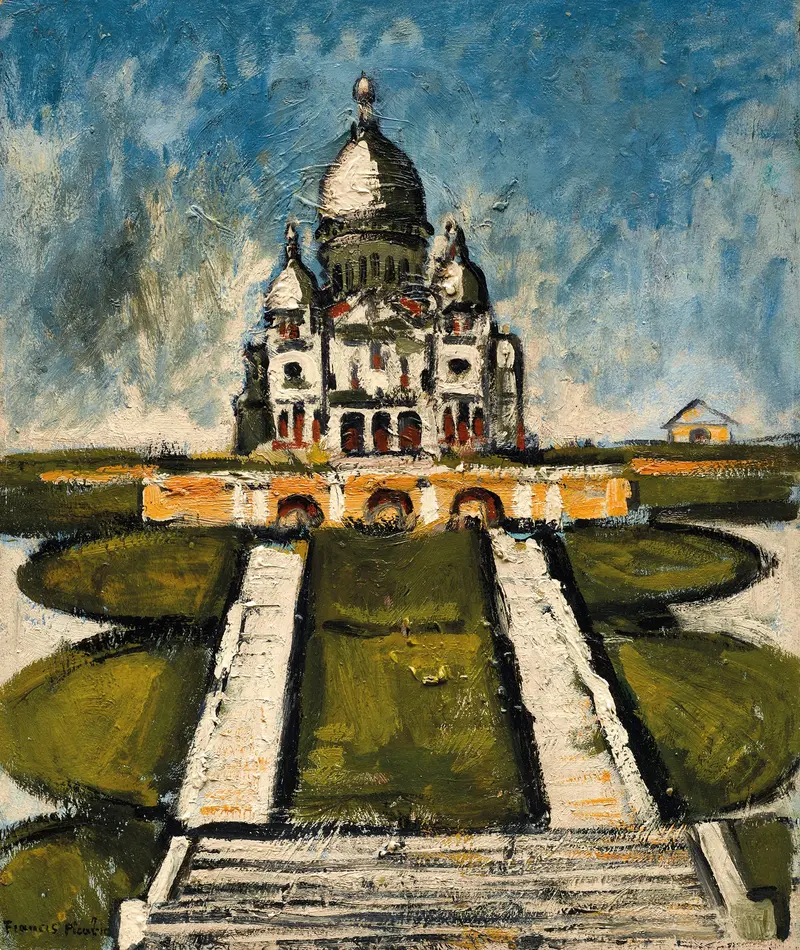 Landscape of Sacré-Coeur at dawn, oil on canvas by Francis Picabia