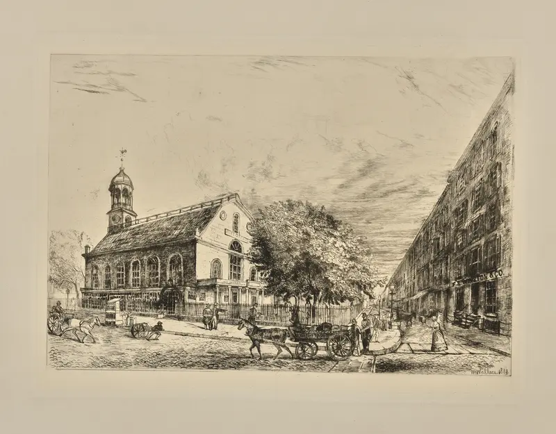 Old Post Office in New York, oil painting by William Henry Wallace