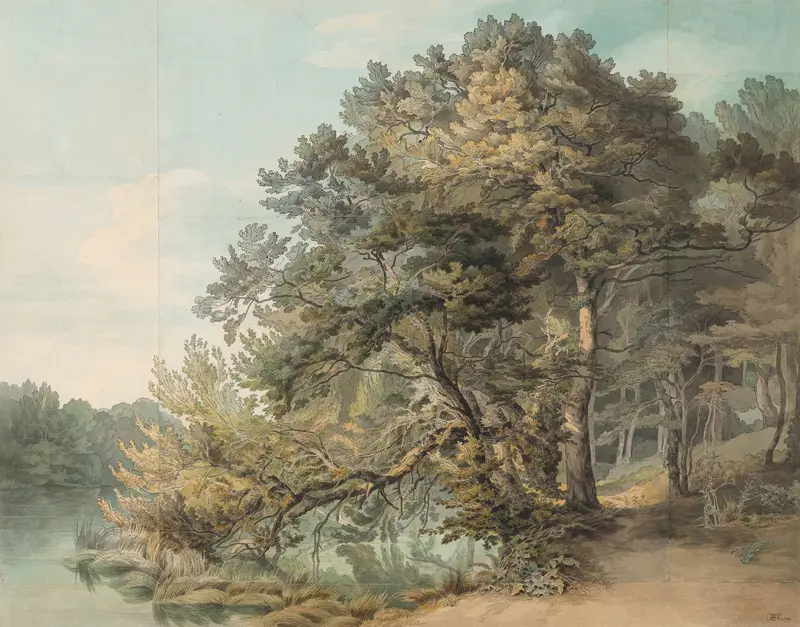Landscape of Peamore, Devon by John White Abbott, oil painting