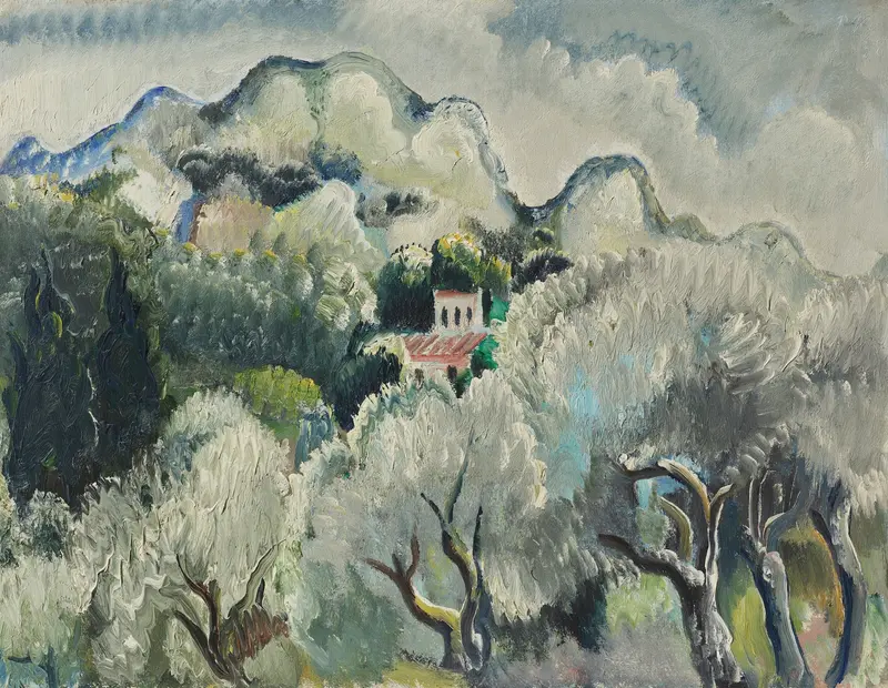 Landschaft vor Sturm by Paul Kleinschmidt, expressionism, landscape with stormy clouds