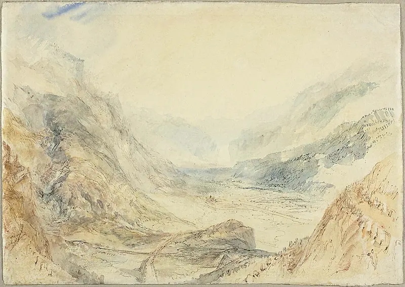 View in the St. Gotthard Pass, Switzerland, oil on canvas by Joseph Mallord William Turner