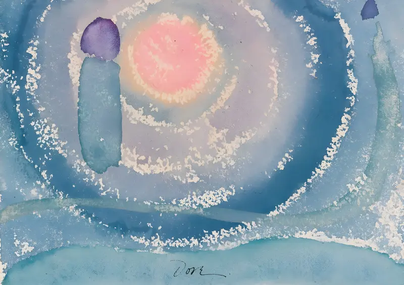 Arthur Dove's 'Sunrise I' captures the beauty of dawn with vibrant colors and abstract forms.