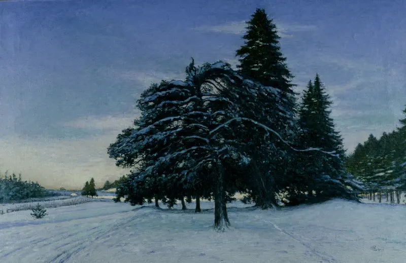 Winter’s Day at Uggleviken, oil on canvas by Karl Nordström
