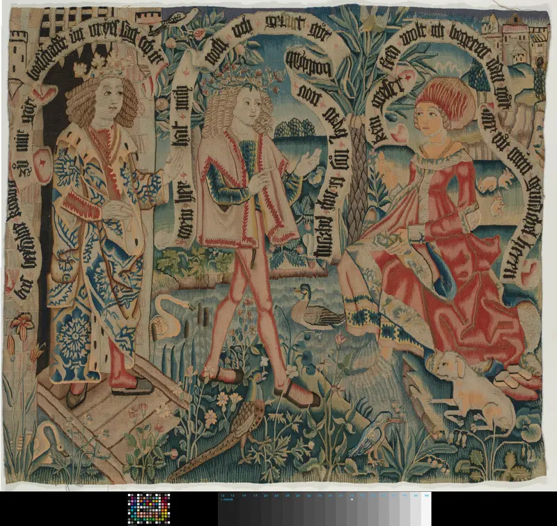 Tapestry depicting David and Bathsheba by an unknown artist
