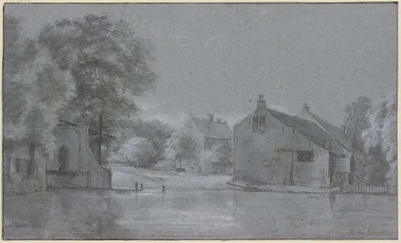 Landscape with a river and trees by Roelant Roghman, unknown medium
