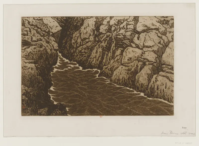 Henri Rivière's 'Etude de vagues – le chenal' captures the dynamic movement of waves.