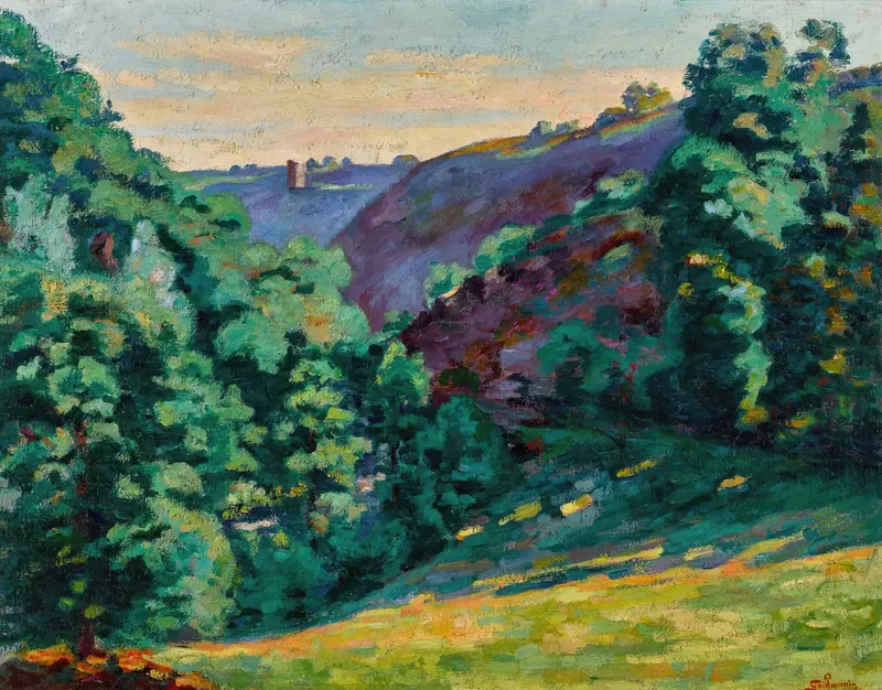 Landscape of Le Ravin de la folie by Armand Guillaumin, oil painting