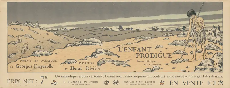 Henri Rivière's 'L’Enfant prodigue' captures a poignant moment of familial reunion.