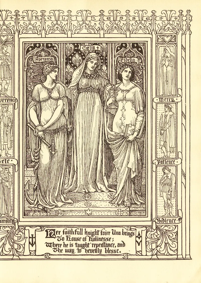 Walter Crane's 'Spenser’s Faerie queene Pl.15' is a vibrant illustration inspired by literature.