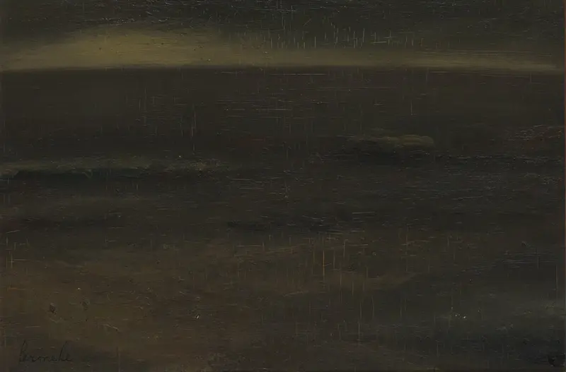 Constant Permeke's 'Sombere Marine' captures a moody seascape.