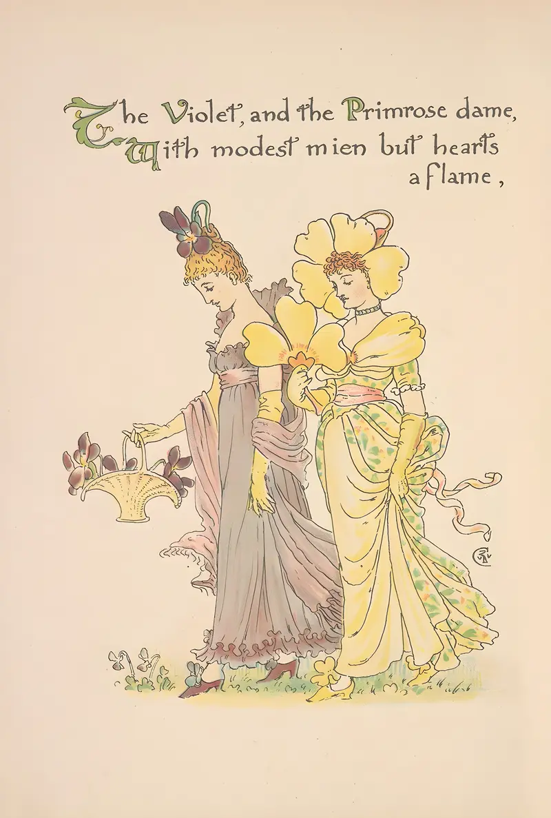 A vibrant depiction of flowers in a decorative style.