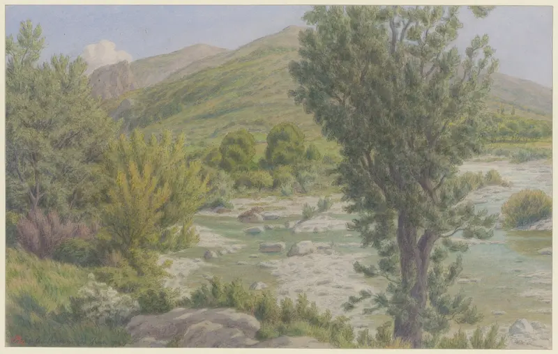 Landscape of Buis-les-Baronnies by Henri Rivière, oil painting