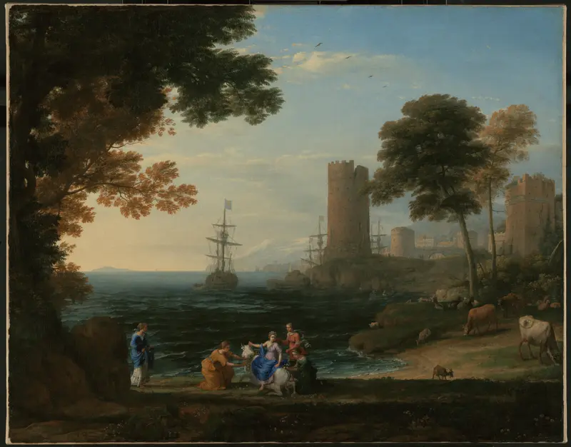 Coast View with the Abduction of Europa, oil on canvas by Claude Lorrain