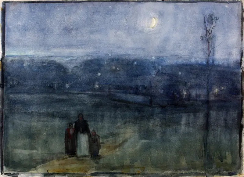 Landscape of Kansas City, Kansas by Henry Ossawa Tanner, oil on canvas