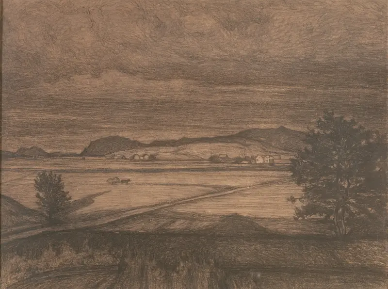 Högadal on Tjörn by Karl Nordström, oil on canvas depicting a serene Swedish landscape