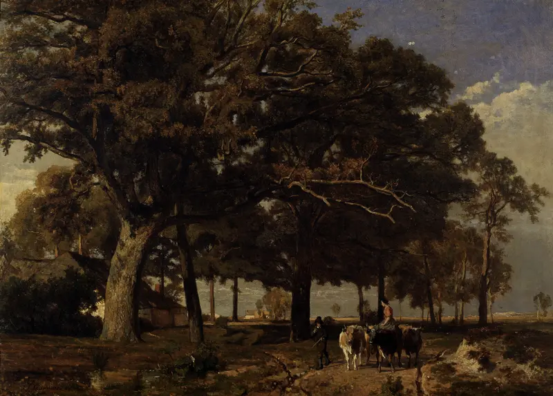 Landscape in the Dauphiné, oil painting by Théodore Fourmois