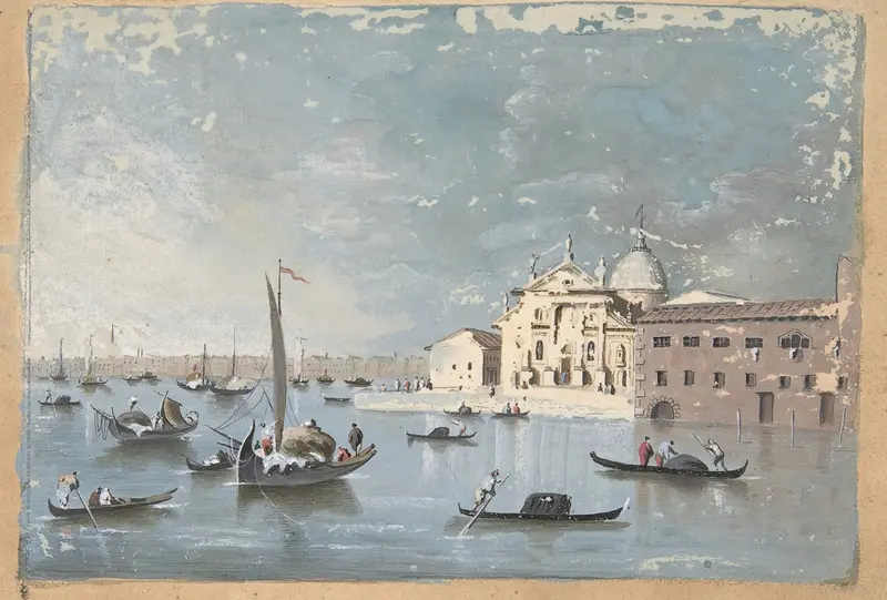View of the Isola di San Giorgio Maggiore, oil on canvas by Giacomo Guardi