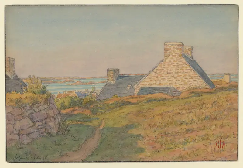 Landscape with water and light in soft hues, oil painting by Henri Rivière, 1898