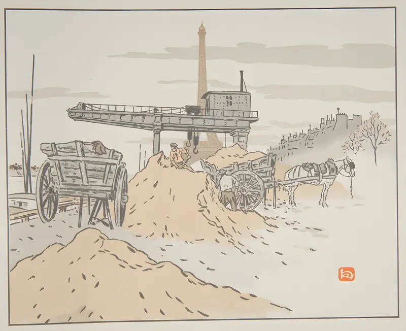 Henri Rivière's painting 'Du Quai de Grenelle' captures a serene riverside scene.