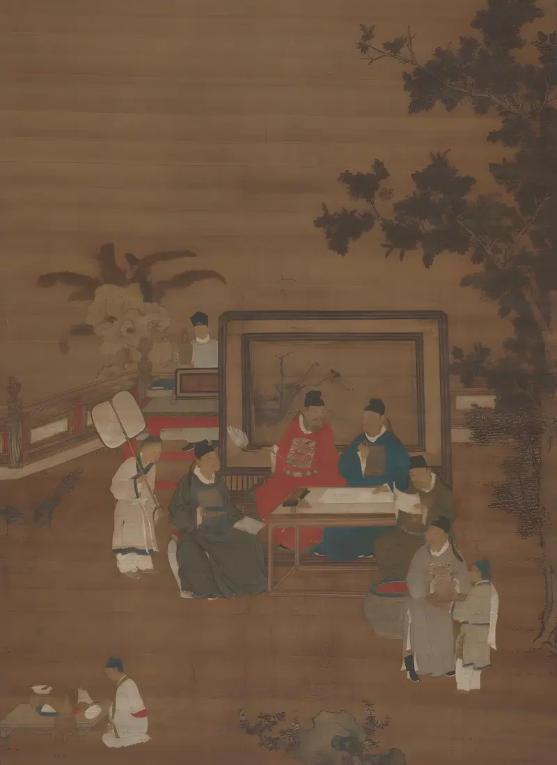 Calligraphy on silk by an unknown artist from the Ming dynasty