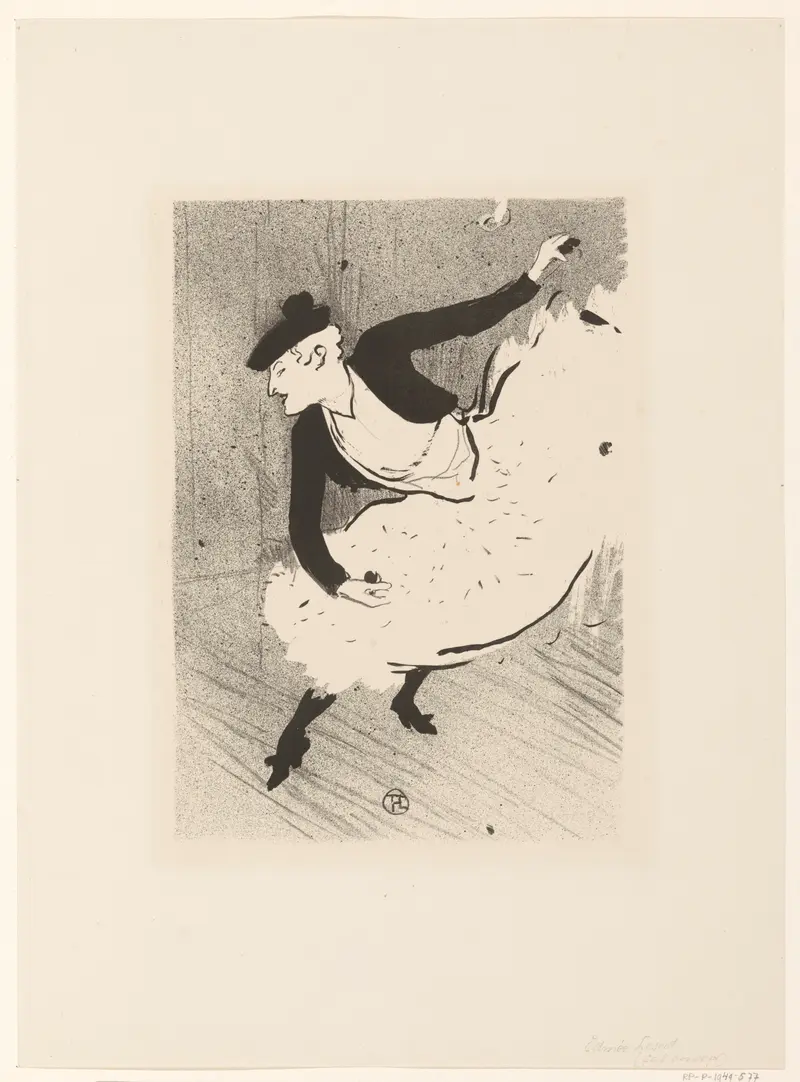 Henri de Toulouse-Lautrec's 'Edmée Lescot' captures the essence of Parisian nightlife.