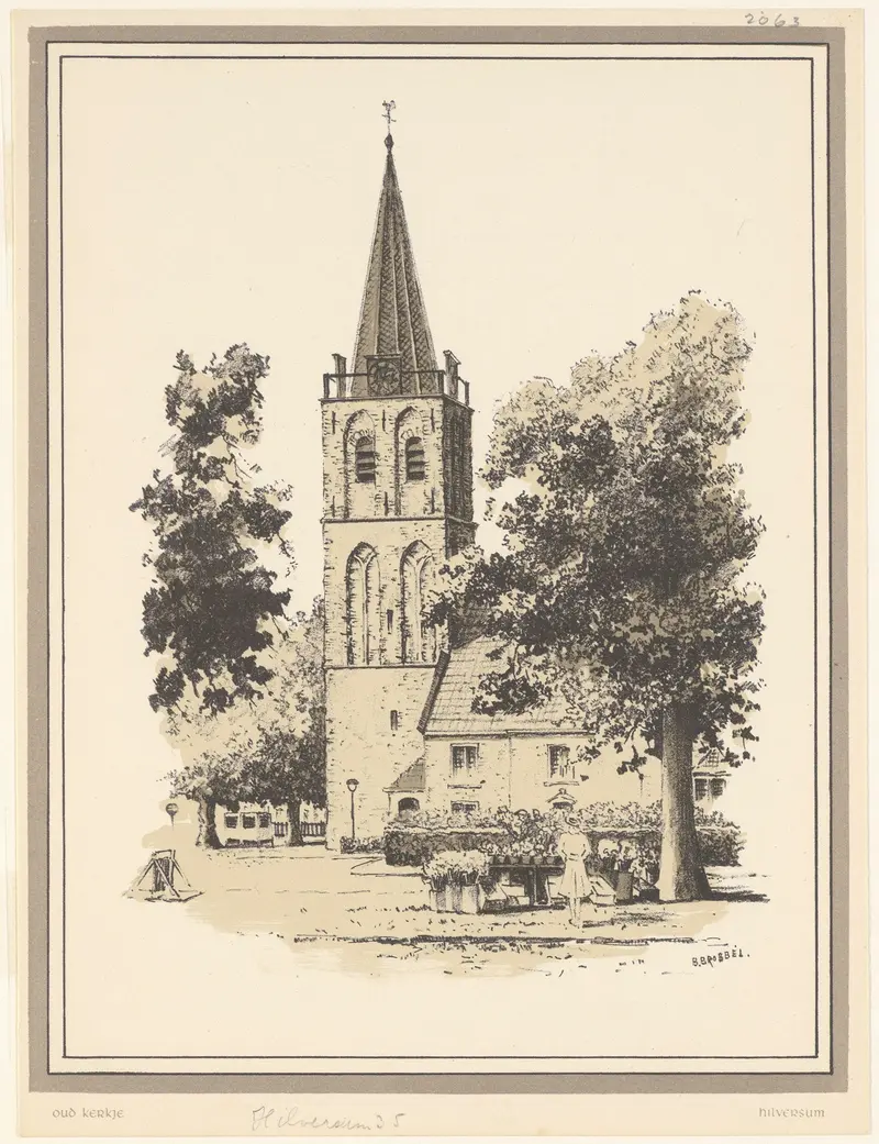 Architecture of an old Protestant church by Bob Brobbel, Romanticism