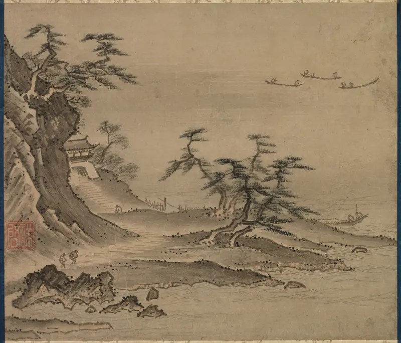 Landscape with hills and water by Kenkō Shōkei, Ukiyo-e