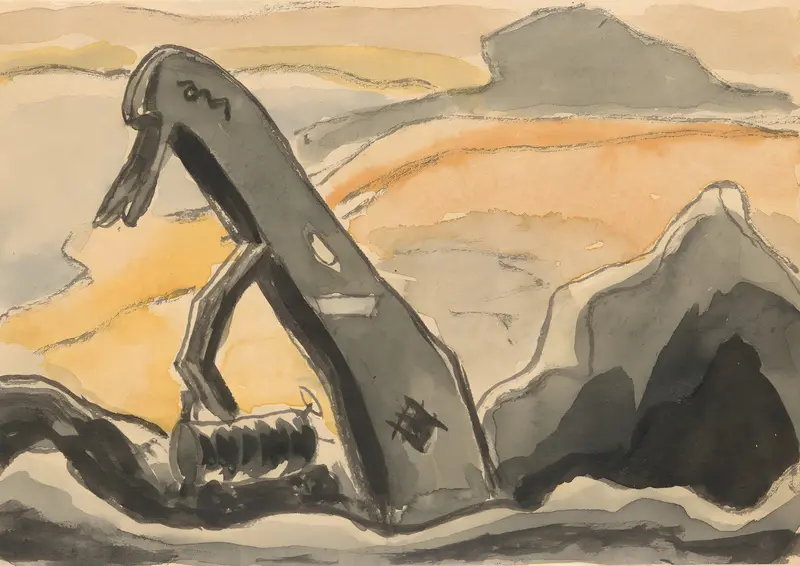 Arthur Dove's 'Steam Shovel–Port Washington' captures the industrial landscape with vibrant colors and dynamic forms.