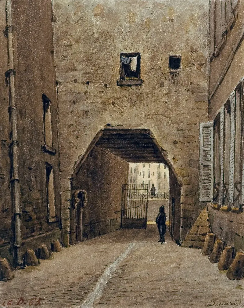 Rue des chantres by Auguste-Sébastien Bénard, genre scene, unknown medium