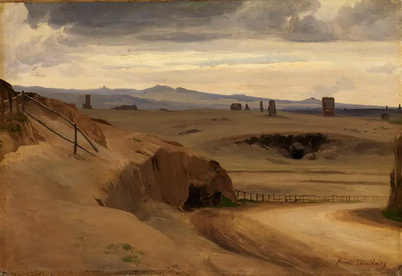 Landscape with hills and light by Johann Wilhelm Schirmer, oil painting