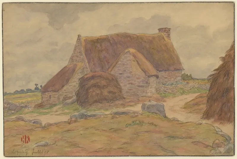 Loguivy by Henri Rivière, depicting rugged cliffs and the sea, Post-Impressionism
