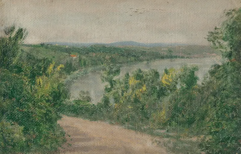Landscape from the Basin of the Danube, oil on canvas by Karol Miloslav Lehotský