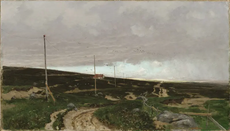 Coastline with waves and rocks, oil painting by Frits Thaulow