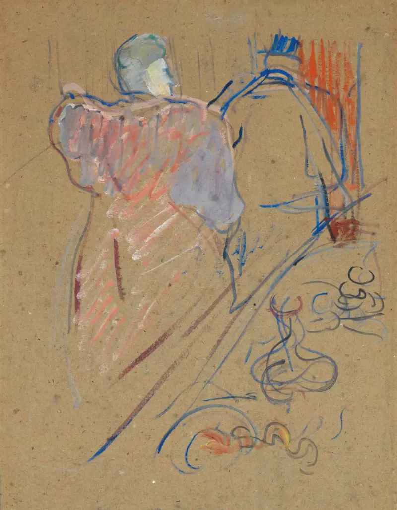 Henri de Toulouse-Lautrec's 'L’Argent' depicts a lively scene with vibrant colors.