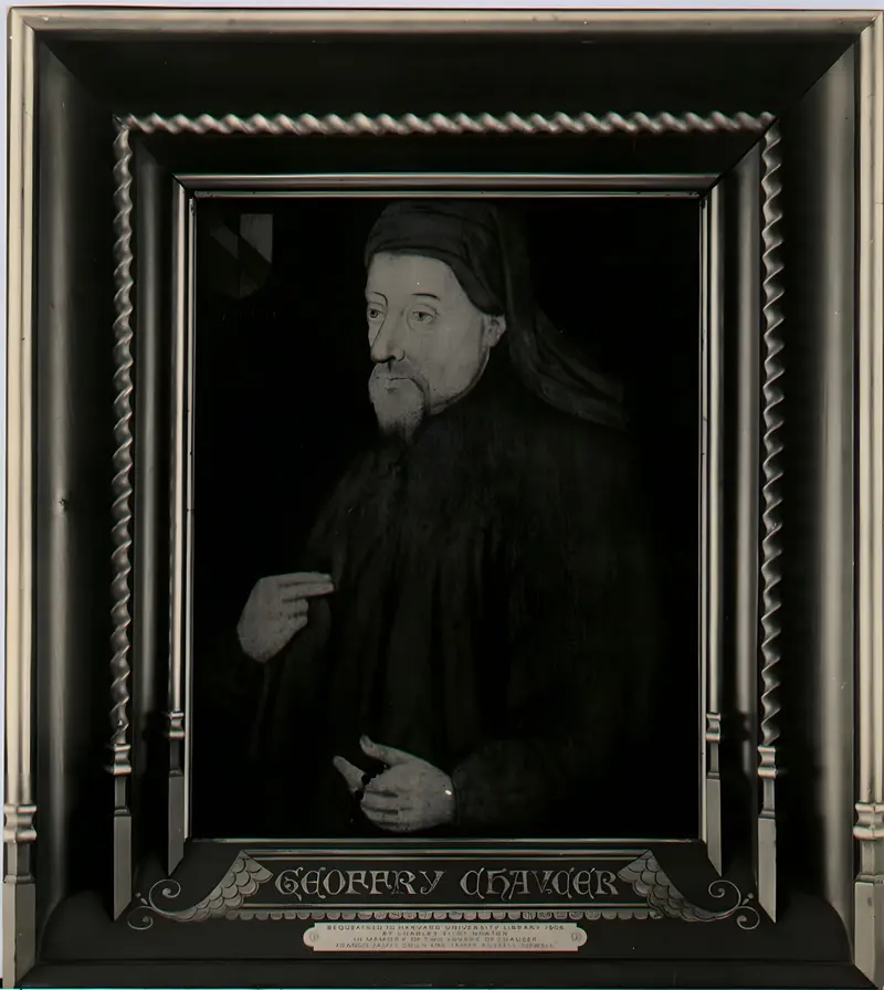 Portrait of Geoffrey Chaucer, oil on panel, unidentified artist