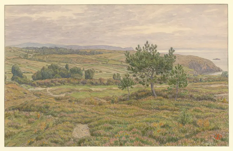 Morgat by Henri Rivière, watercolor on paper showing a luminous bay with turquoise waters.