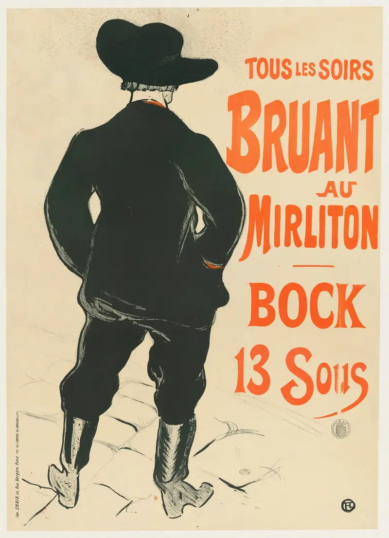 Henri de Toulouse-Lautrec's painting captures the vibrant nightlife of Paris.