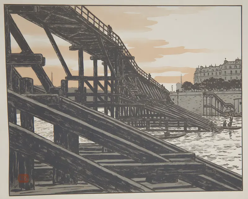 Henri Rivière's 'De l’Estacade' captures a serene marine scene.