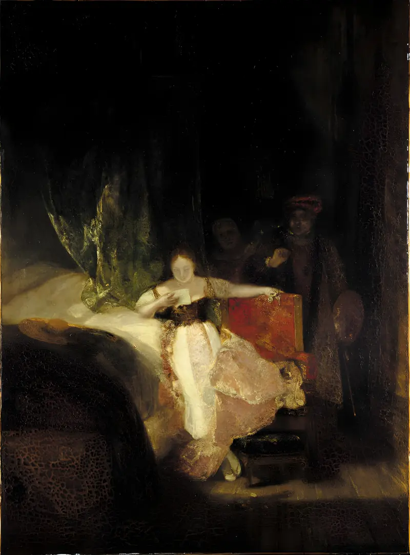 Portrait of a young woman in soft light, oil on canvas by Joseph Mallord William Turner