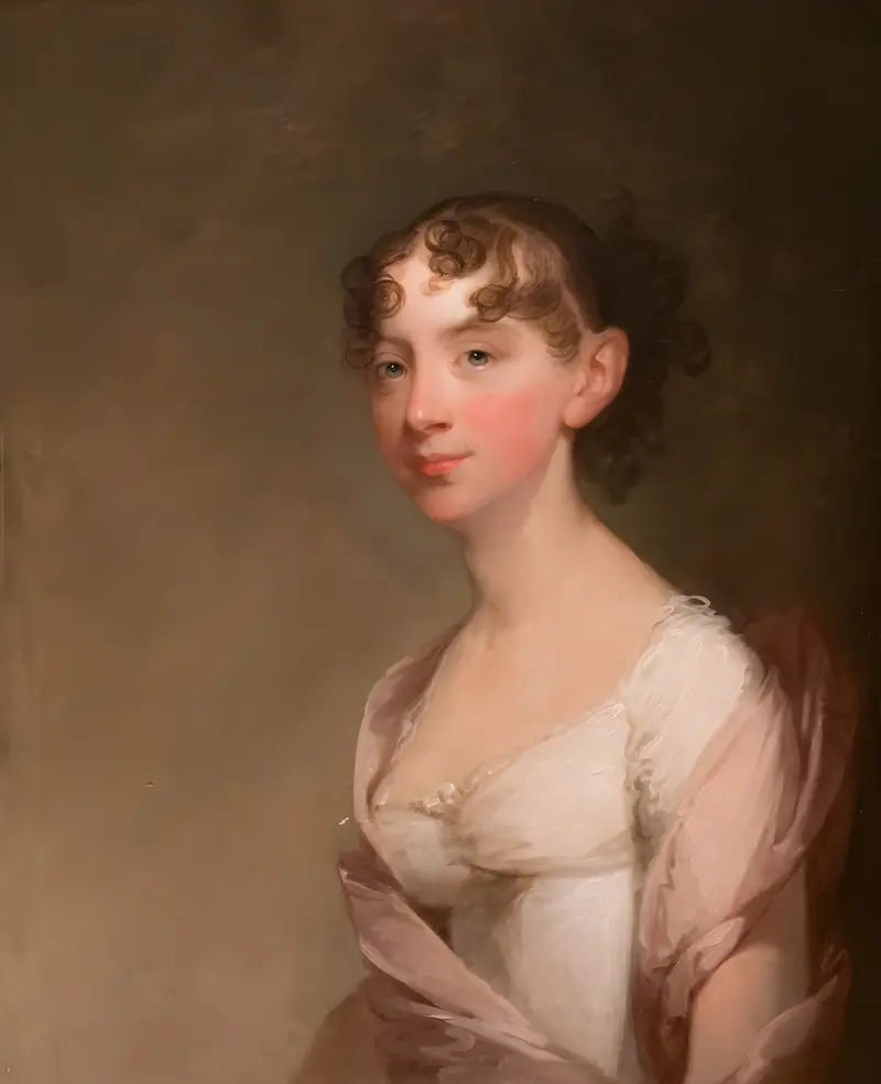 Portrait of Isabella Henderson Lenox by Gilbert Stuart.