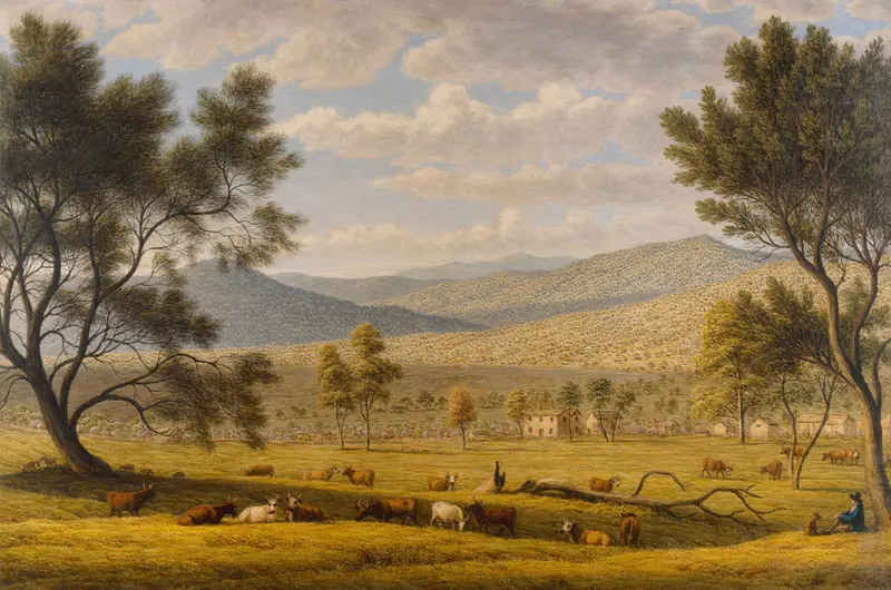 Pastoral landscape with sheep and stormy clouds, oil on canvas by John Glover
