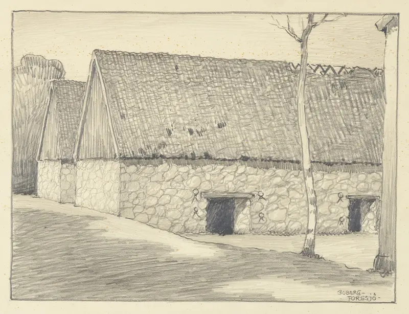 Modernism artwork by Ferdinand Boberg depicting architecture and light.